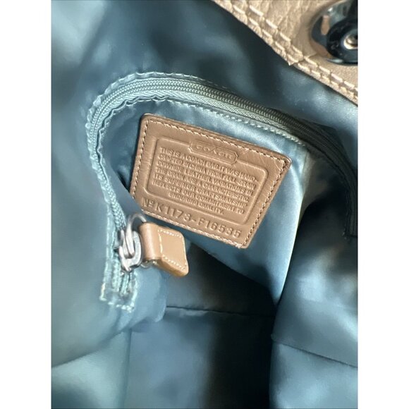 COACH purse Y2K Penelope Cream Tan Leather Hobo Adjustable Strap Shoulder Bag - Picture 6 of 8